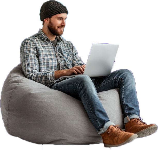 Person working on laptop
